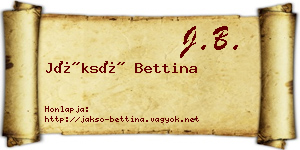 Jáksó Bettina névjegykártya