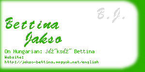 bettina jakso business card